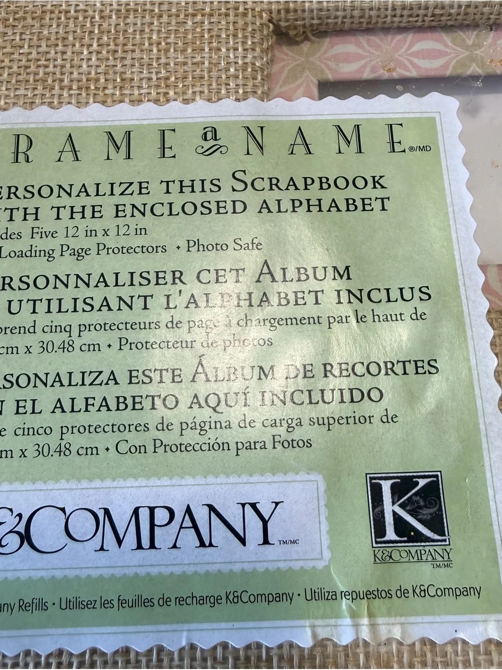 K&Company NEW Scrapbook Album Kit 10 Page Protectors Photo Safe